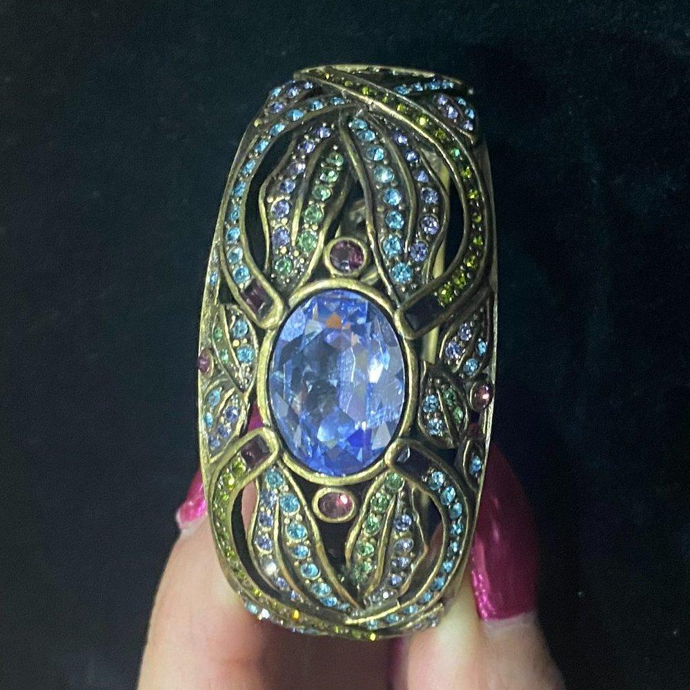 Heidi Daus Vintage Amethyst Stone Multicolor Size S Bracelet